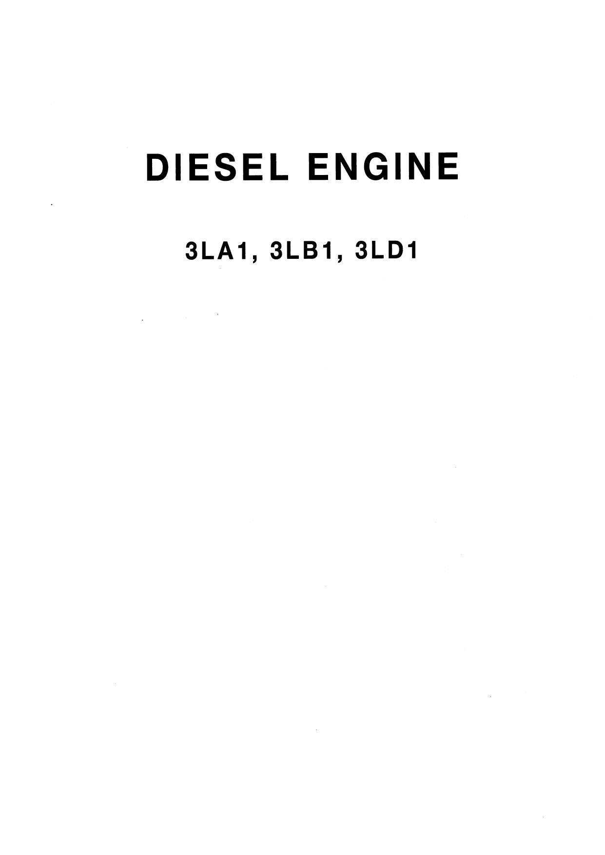 3LA1, 3LB1, 3LD1 Engine Service Manual Daewoo Doosan